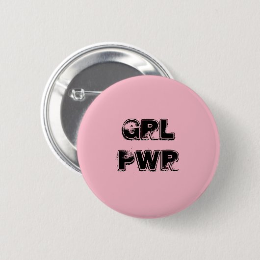 GRL PWR-pin Ronde Button 5,7 Cm (Voorkant /achterkant)
