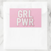 GRL PWR RECHTHOEKIGE STICKER (Tas)