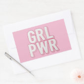 GRL PWR RECHTHOEKIGE STICKER (Envelop)