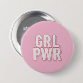 GRL PWR RONDE BUTTON 7,6 CM (Voorkant /achterkant)