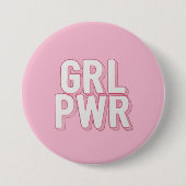 GRL PWR RONDE BUTTON 7,6 CM (Voorkant)