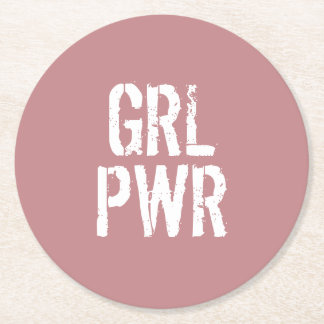 GRL PWR - RONDE KARTONNEN ONDERZETTER