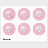 GRL PWR RONDE STICKER (Vel)