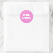 GRL PWR - RONDE STICKER (Tas)