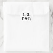 GRL PWR RONDE STICKER (Tas)