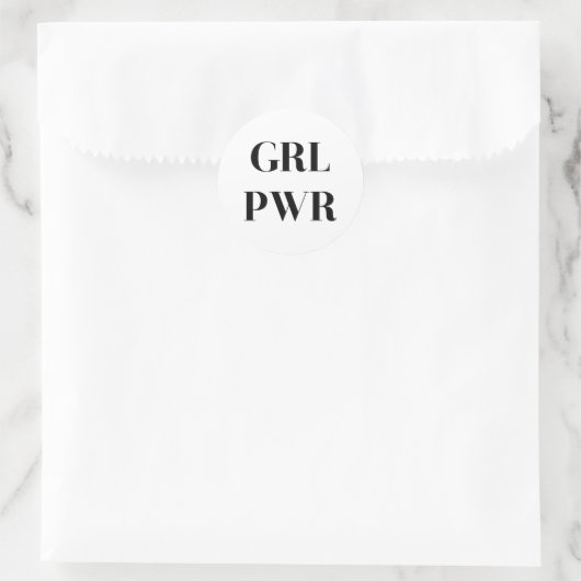 GRL PWR RONDE STICKER (Tas)