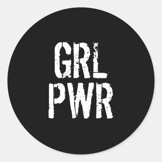 GRL PWR - RONDE STICKER (Voorkant)