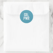 GRL PWR - RONDE STICKER (Tas)