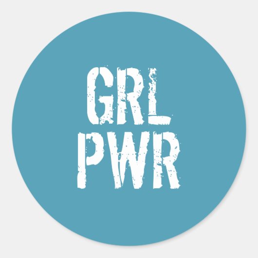 GRL PWR - RONDE STICKER (Voorkant)