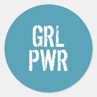 GRL PWR - RONDE STICKER