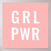 GRL PWR Roos Poster (Voorkant)