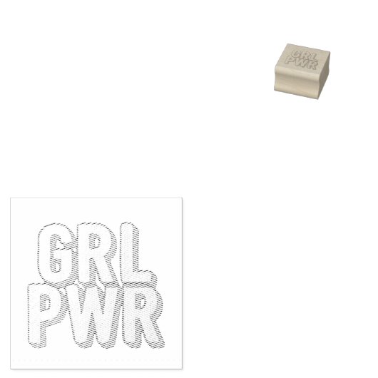 GRL PWR RUBBERSTEMPEL (Gestempeld)