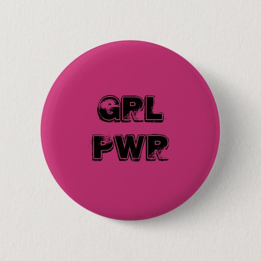 GRL PWR-speld Ronde Button 5,7 Cm (Voorkant)