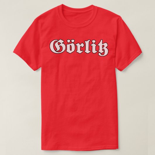 Grlitz geschreven met gotisch lettertype t-shirt (Design voorkant)
