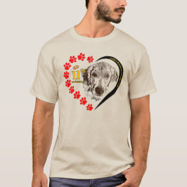 GRLS Hart hond ontwerp T-shirt