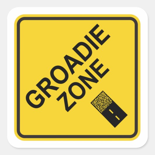 Groadie Zone Gravel Cycling Vierkante Sticker (Voorkant)
