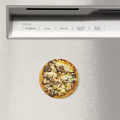 Groat Pepers en Champignon Pizza Eten Magneet (Insitu (Vaatwasser))