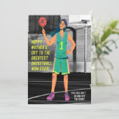 GROATEST BASKETBALL MOM OOIT FEESTDAGENKAART (Staand voorkant)