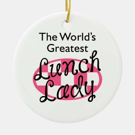 GROATEST LUNCH LADY KERAMISCH ORNAMENT (Voorkant)
