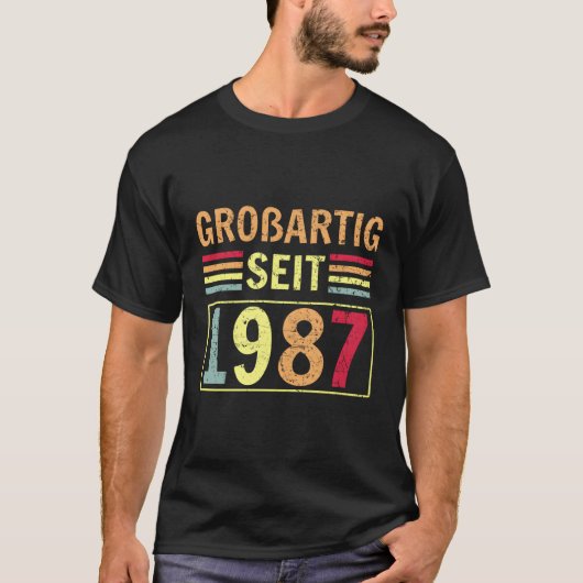 Groãÿig Seit 1987 Groeten Geboorte B-dag T-shirt (Voorkant)