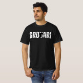 Grobari Grobar Met de schep Zwart-witte Partizan  T-shirt (Voorkant volledig)