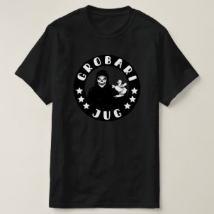Grobari Jug Kosac Smrti Crno Beli Partizan  T-shirt