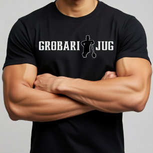 Grobari Jug Zwart Witte T-shirt