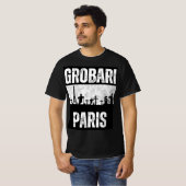 Grobari Parijs Eiffeltoren en Begraafplaats T-shirt (Voorkant volledig)