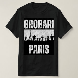 Grobari Parijs Eiffeltoren en Begraafplaats  T-shirt