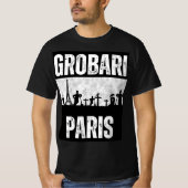Grobari Parijs Eiffeltoren en Begraafplaats T-shirt (Voorkant)