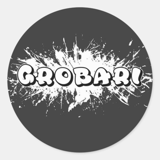 Grobari Ronde Sticker (Voorkant)