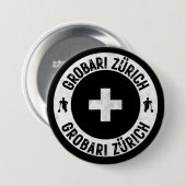 Grobari Zürich Ronde Button 7,6 Cm (Voorkant /achterkant)