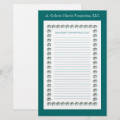 Grocerende notitie Pad - Ontwerp 3 Briefpapier (Voorkant / Achterkant)