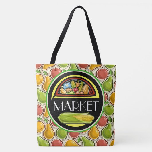 Grocering over het hele afdrukTas - Zie achterzijd Tote Bag (Voorkant)