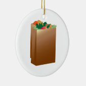 Grocery Bag Base Keramisch Ornament (Rechts)