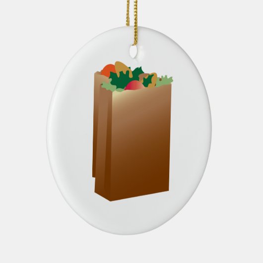 Grocery Bag Base Keramisch Ornament (Rechts)