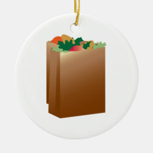 Grocery Bag Base Keramisch Ornament