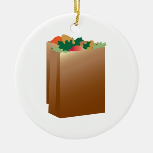 Grocery Bag Base Keramisch Ornament (Voorkant)