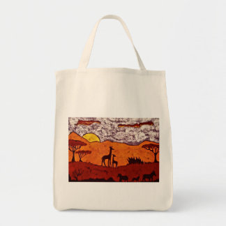 Grocery Bag met Afrikaans landschap Tote Bag