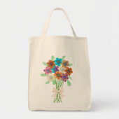 Grocery Bag met Floral Bouquet Tote Bag (Voorkant)