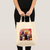 Grocery Bag with Cat Illustration Tote Bag (Voorkant (product))