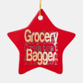 Grocery Bagger Extraordinaire Keramisch Ornament (Voorkant)