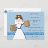 Grocery bruiloft douche Uitnodigen Uitnodiging Briefkaart (Voorkant / Achterkant)