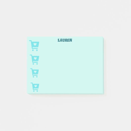 Grocery cart post it note reminder (Voorkant)
