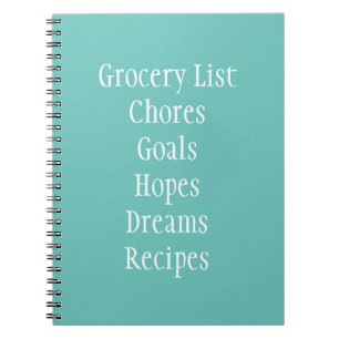 Grocery Chore Funny Hope Dream list Notitieboek