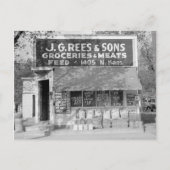 Grocery & Feed Store, 1938 Briefkaart (Voorkant)