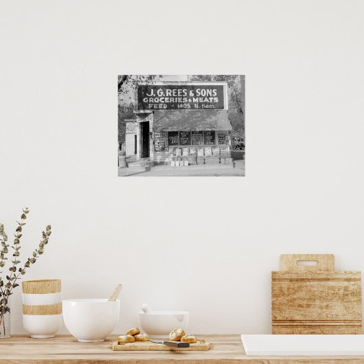 Grocery & Feed Store, 1938. foto Poster (Keuken)
