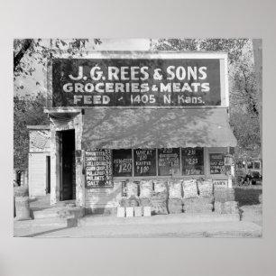 Grocery & Feed Store, 1938.  foto Poster
