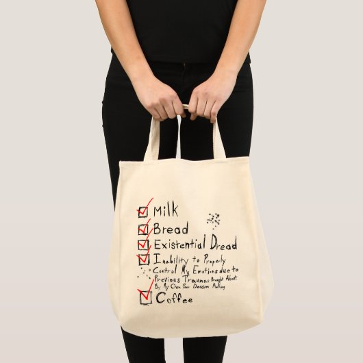 Grocery List of Dread Tote Bag (Voorkant (product))