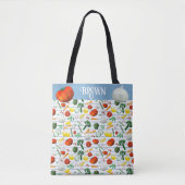 Grocery list, shop local tote bag (Voorkant)